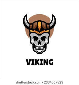 Viking mascot illustration logo design