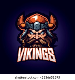 Viking mascot illustration logo for sport team