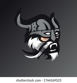 Viking mascot logo design vector with modern illustration concept style for badge, emblem and t shirt printing