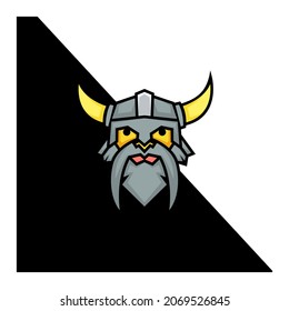 Viking Mascot Logo Design Vector