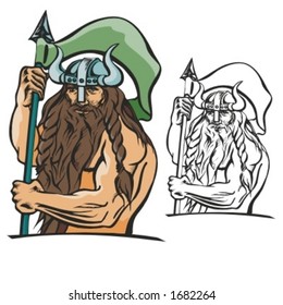 Viking Mascot for sport teams. Great for t-shirt designs, school mascot logo and any other design work. Ready for vinyl cutting.
