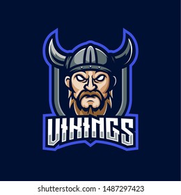 Viking Mascot, Vector Logo Illustration