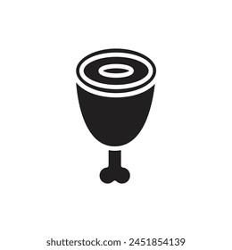 Viking Meat Filled Icon Vector Illustration