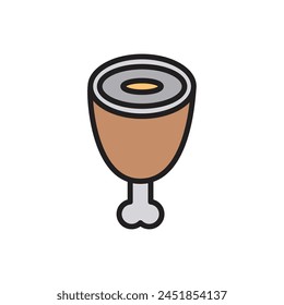 Ilustración vectorial de iconos de carnes vikingas