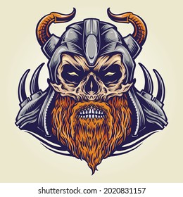 Viking Military Horned Helmet Vector illustrations for your work Logo, mascot merchandise t-shirt, stickers and Label designs, poster, greeting cards advertising business company or brands.