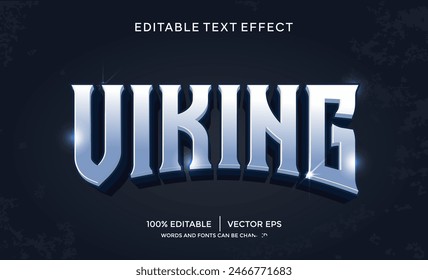 viking nordic 3D text effect template