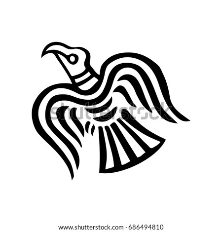 Viking Odin Raven Icon Vector Stock Vector (Royalty Free) 686494810 ...