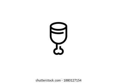 Viking Outline Icon - Meat