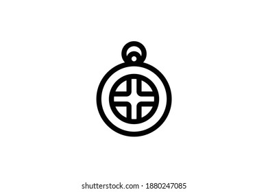 Viking Outline Icon - Shield