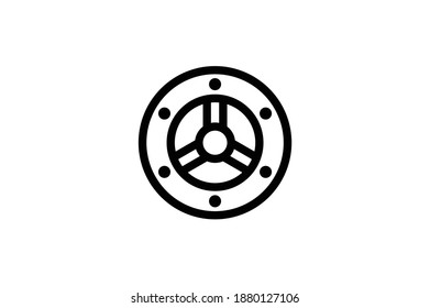 Icono de contorno de visualización - Dirección