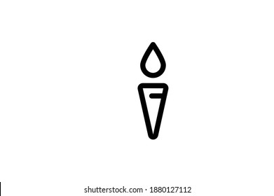 Viking Outline Icon - Torch