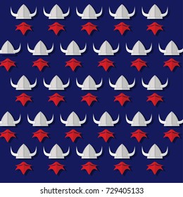viking pattern leif erikson day vector illustration