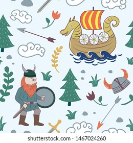 Viking pattern seamless design graphic