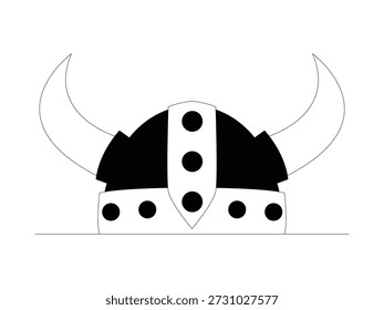 Viking Schutzhut, Cartoon, Vektorgrafik.