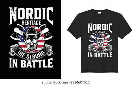 viking quote Vector T Shirt Design. Viking Warriors T-Shirt Design.vintage  strong bearded and mustached warrior in horned helmet isolated vector illustration Print-Ready File For Viking Fans.