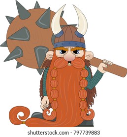 Viking with a red beard