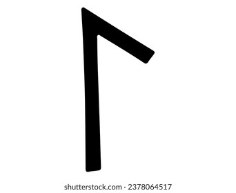 Viking rune alphabet silhouette vector art
