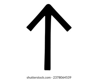 Viking rune alphabet silhouette vector art