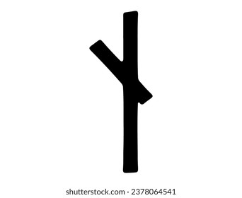 Viking rune alphabet silhouette vector art
