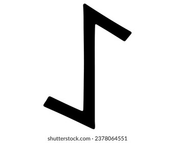 Viking rune alphabet silhouette vector art