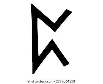 Viking rune alphabet silhouette vector art