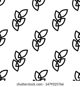Viking rune seamless pattern. Black isolated on background. Print, tshirt, fabric. Vector