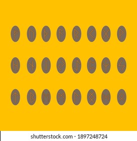 Viking rune symbols. illustration for web and mobile design.
