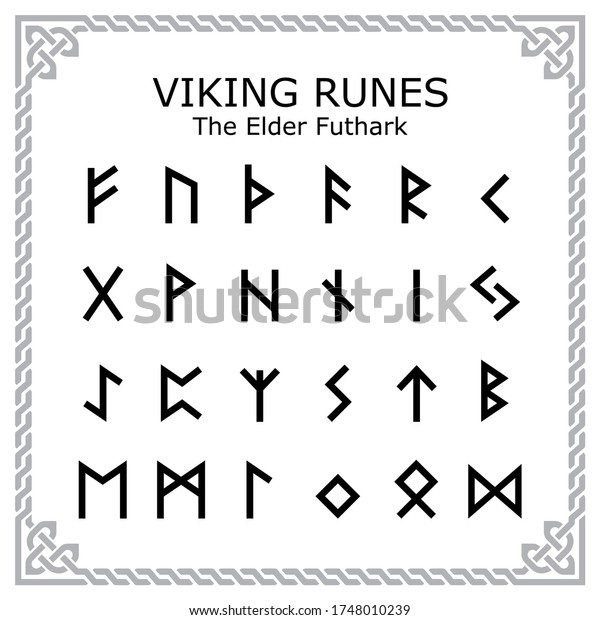 Viking Runes Elder Futhark Alphabet Vector Stock Vector (Royalty Free ...