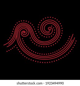 Viking Scandinavian design. Scandinavian Bronze Age Pattern, vector illustration