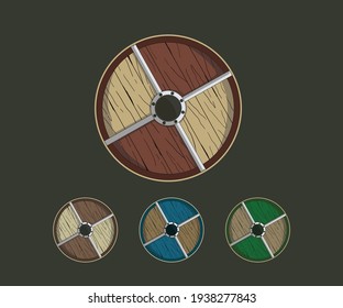 Viking Shield 4 Farbe für Drucke