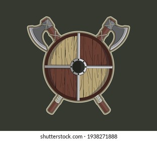 Escudo de visera y hacha para impresiones