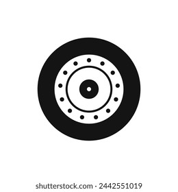 Icono de vector blanco y negro de escudo vikingo