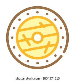 viking shield color icon vector. viking shield sign. isolated symbol illustration