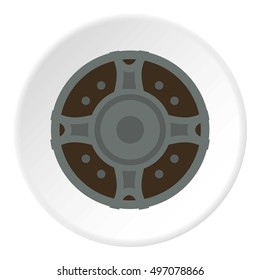 Viking shield icon. Flat illustration of shield vector icon for web design