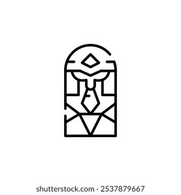 Icono de escudo vikingo. Símbolo de escudo de guerrero vikingo simple para redes sociales, App y Diseño web. Ilustración vectorial