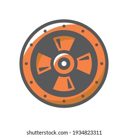 Viking Shield Protection Vector icon Cartoon illustration