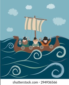 636 Cartoon norse viking ship Images, Stock Photos & Vectors | Shutterstock