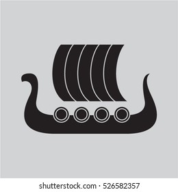 Viking ship icon