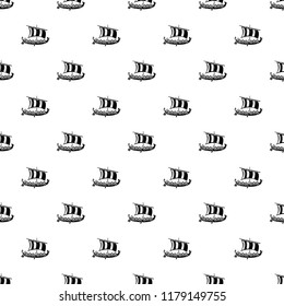 Viking ship icon. Simple illustration of viking ship vector icon for web