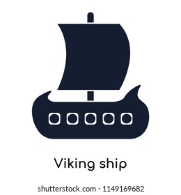Viking ship icon vector isolated on white background for your web and mobile app design, Viking ship logo concept