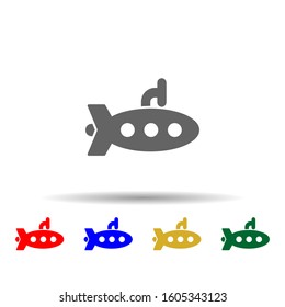 Viking Ship multi color style icon. Simple glyph, flat vector of transport icons for ui and ux, website or mobile application