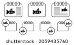 Viking ship vector icon in calender set illustration for ui and ux, website or mobile application