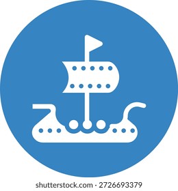 Viking Schiff Vektor Symbol Design Illustration