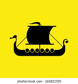 viking ship. vector illustration eps 10.