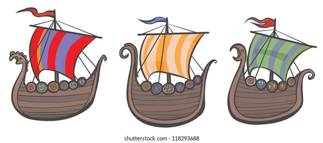 Viking ships.