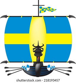 viking ship/sweden viking ship vector illustration