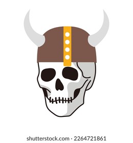 Viking Skull Flat Vektorsymbol, das leicht modifizieren oder bearbeiten kann 