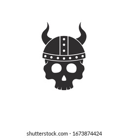 Viñeta con casco logo vectorial diseño de icono 