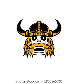 Vektorgrafik-Logo-Design für Vektorgrafiken-Skull-Maskottchen