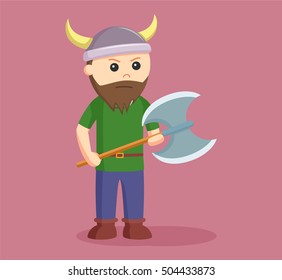 viking soldier wield axe